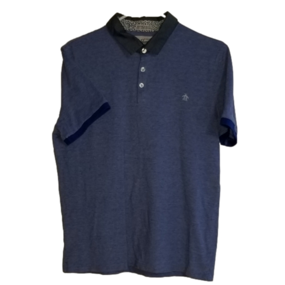 Penguin Short Sleeve Polo Size L Slim Fit